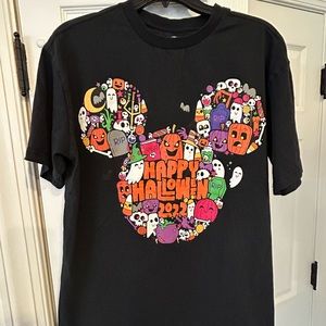 Disney Parks Adult Large Happy Halloween Mickey Mouse Ghost Pumpkin RIP (L)